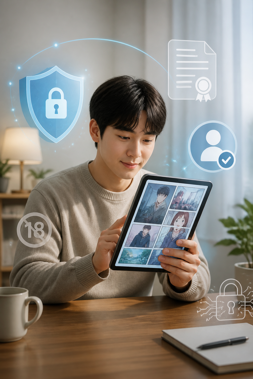 무료 웹툰 사이트 정보 안내 이미지